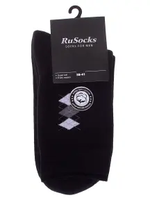 Мужские махровые носки RuSocks (Орудьевский трикотаж) ЧЕРНЫЕ (М3-33065)