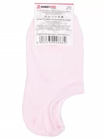 Женские ультракороткие носки Hobby Line, Нжу562-03, СВЕТЛО-РОЗОВЫЕ