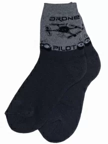 Детские махровые носки "Гамма", С509, рис. 1, ТЕМНО-СЕРЫЕ