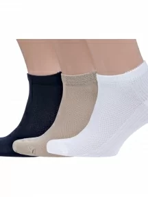 Комплект из 3 пар мужских носков Grinston socks (PINGONS) из микромодала, 3-15D10, микс 3