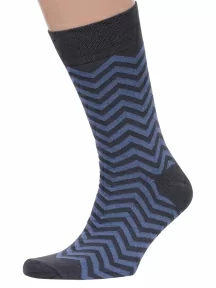 Комплект из 2 пар мужских носков MSCLUB №М41, 2-nm-356, ГРАФИТОВО-ДЖИНСОВЫЕ