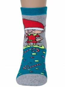 Детские махровые носки "Красная ветка", С-627, ЗЕЛЕНЫЕ