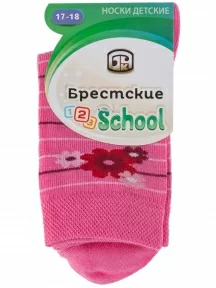 Комплект из 2 пар детских носков Брестские (БЧК), 2-14С3081, рис. 036, ТЕМНО-РОЗОВЫЕ
