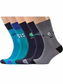Набор из 5 пар мужских носков MSCLUB №М45, ВИ5-НМ45, микс 2