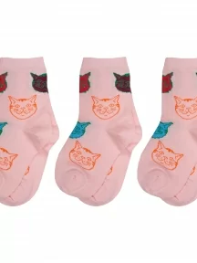Комплект из 3 пар детских носков Альтаир, 3-А135, РОЗОВЫЕ