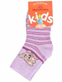 Детские махровые носки Брестские (БЧК), 14С3060, рис. 314, БЛЕДНО-СИРЕНЕВЫЕ МЕЛАНЖ