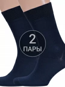 Комплект из 2 пар мужских бамбуковых носков RuSocks (Орудьевский трикотаж), 2-М-370/1, ТЕМНО-СИНИЕ