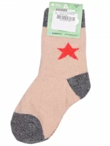 Детские теплые махровые носки Hobby Line, Ндад7616, БЕЖЕВЫЕ