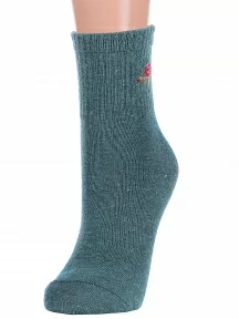 Женские спортивные носки Брестские (БЧК), 23С1155, рис. 581, ТЕМНО-ИЗУМРУДНЫЕ МЕЛАНЖ