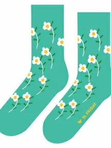 Носки unisex St. Friday Socks, ps1903, "Любимые цветы. Мятные"