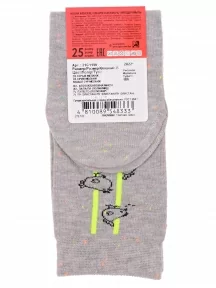 Женские носки Брестские (БЧК), 21С1150, рис. 486, СВЕТЛО-СЕРЫЕ МЕЛАНЖ