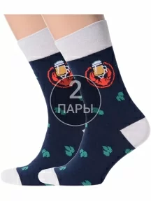 Комплект из 2 пар мужских носков MSCLUB №М11, 2-NM-137, ТЕМНО-СИНИЕ