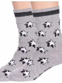 Комплект из 2 пар детских носков Conte kids, 2-5С-11СП, рис. 557, СЕРЫЕ