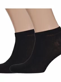 Комплект из 2 пар мужских коротких спортивных носков ХОХ, 2-SPM-180, ЧЕРНЫЕ