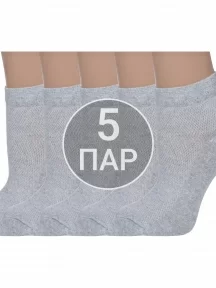 Комплект из 5 пар женских носков Альтаир СВЕТЛО-СЕРЫЕ (5-С82)