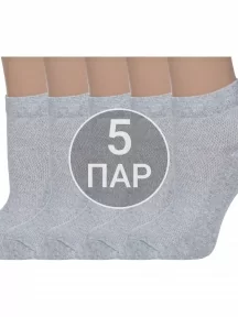 Комплект из 5 пар женских носков Альтаир, 5-С82, СВЕТЛО-СЕРЫЕ