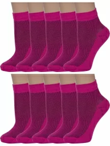Комплект из 10 пар женских носков Альтаир, 10-С82, МАЛИНОВЫЕ