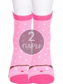 Комплект из 2 пар детских махровых носков Альтаир, 2-С112, РОЗОВЫЕ