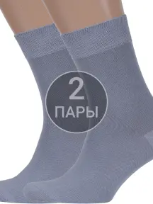 Комплект из 2 пар мужских носков Брестские (БЧК) из 100% хлопка рис. 000, СВЕТЛО-СЕРЫЕ (2-15С2225)