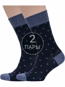 Комплект из 2 пар мужских носков Grinston socks СЕРЫЕ (2-18D1)