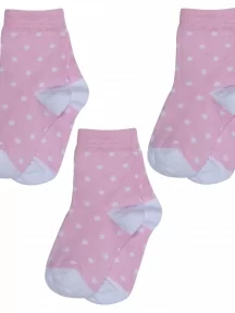Комплект из 3 пар детских носков RuSocks (Орудьевский трикотаж), 3-Д3-13792Д, рис. 02, РОЗОВЫЕ