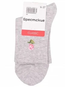 Женские спортивные носки Брестские (БЧК) рис. 582, СВЕТЛО-СЕРЫЕ МЕЛАНЖ (23С1155)
