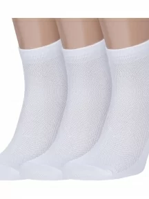 Комплект из 3 пар мужских носков ХОХ, 3-X-1128, БЕЛЫЕ