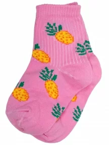 Детские носки Альтаир, А225, РОЗОВЫЕ с желтыми ананасами