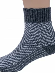 Детские полушерстяные носки RuSocks (Орудьевский трикотаж), Д-382, ТЕМНО-СЕРЫЕ с белым, рис. 0