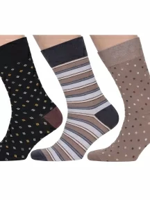 Комплект из 3 пар мужских носков MSCLUB №М33, msk3-М33, микс 3