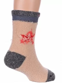 Детские теплые махровые носки Hobby Line, Ндад7616, БЕЖЕВЫЕ