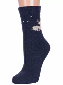 Женские теплые носки Hobby Line, Нжа6201-01, ТЕМНО-СИНИЕ