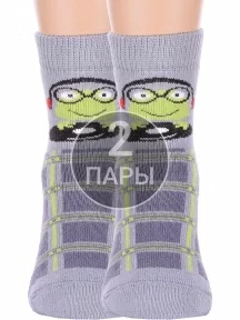 Комплект из 2 пар детских махровых носков Брестские (БЧК), 2-14С3060, рис. 4026, СВЕТЛО-СЕРЫЕ
