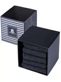 Набор из 5 пар мужских хлопковых носков (ТМ Sergio di Calze), PG-15SC3-5, ЧЕРНЫЕ