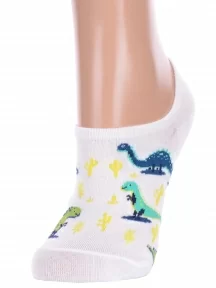 Женские ультракороткие носки Hobby Line, ННЖ17-56, БЕЛЫЕ