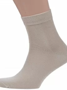 Мужские укороченные носки из 100% хлопка Grinston socks (PINGONS), 15D12, БЕЖЕВЫЕ