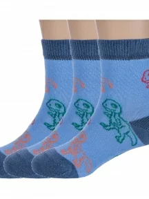 Комплект из 3 пар детских носков "Борисоглебский трикотаж", 3-8С741, ГОЛУБЫЕ
