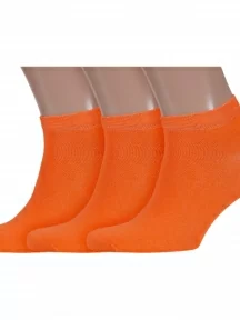 Комплект из 3 пар мужских коротких спортивных носков ХОХ, 3-SPM-180, ОРАНЖЕВЫЕ