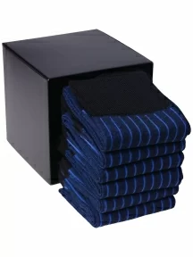 Набор мужских носков из мерсеризованного хлопка, 6 пар (ТМ Sergio di Calze), PG-18SC2-6, ЧЕРНЫЕ