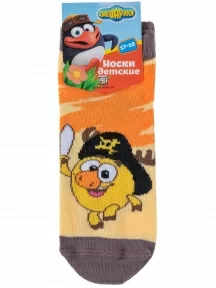 Детские короткие носки "Смешарики" Брестские (БЧК), 19С3094, рис. 542, ЖЕЛТЫЕ (3)
