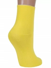 Женские носки без резинки ХОХ, G-1406, ЖЕЛТЫЕ