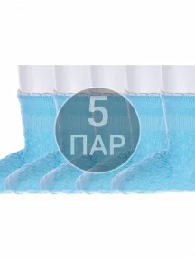 Комплект из 5 пар детских носков Носкофф (АЛСУ) СВЕТЛО-БИРЮЗОВЫЕ рис.1 (5-ЛС58)