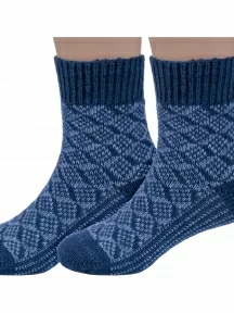 Комплект из 2 пар детских полушерстяных носков RuSocks (Орудьевский трикотаж), 2-Д-382, ДЖИНС, рис. 3