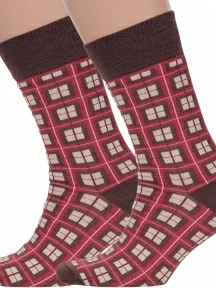 Комплект из 2 пар мужских носков MSCLUB №М30, 2-nm-327, БОРДОВЫЕ