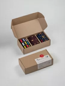 Набор из 3 пар мужских носков MSCLUB №М43, ВИ3-НМ43, "Космо-стрелы"