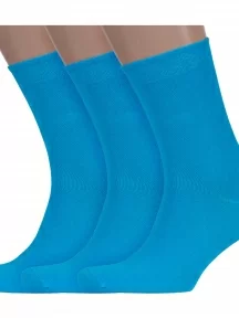 Комплект из 3 пар носков ХОХ, 3-X-3R15, БИРЮЗОВЫЕ