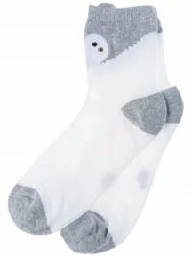 Детские носки Hobby Line, 135, БЕЛЫЕ с серым