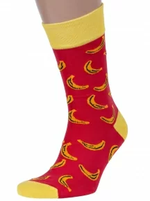 Мужские носки LORENZline, Е33, КРАСНО-ЖЕЛТЫЕ