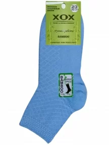Женские бамбуковые носки ХОХ, G-223, ГОЛУБЫЕ
