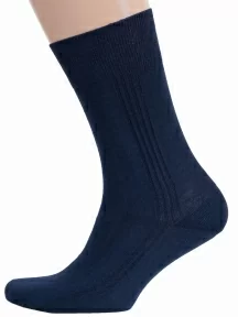 Мужские носки из 100% хлопка RuSocks (Орудьевский трикотаж), М3-11001, рис. 03, ТЕМНО-СИНИЕ